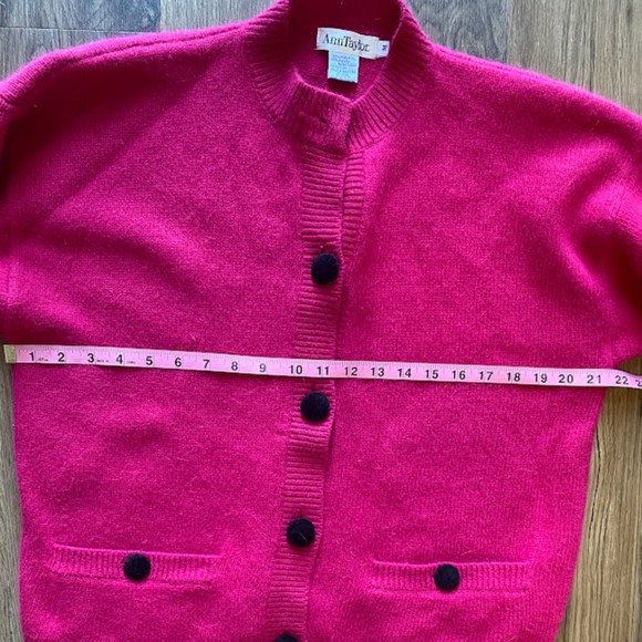 Ann Taylor Lambswool/ Rabbit Hair Button Down Sweater M - Picture 4 of 5